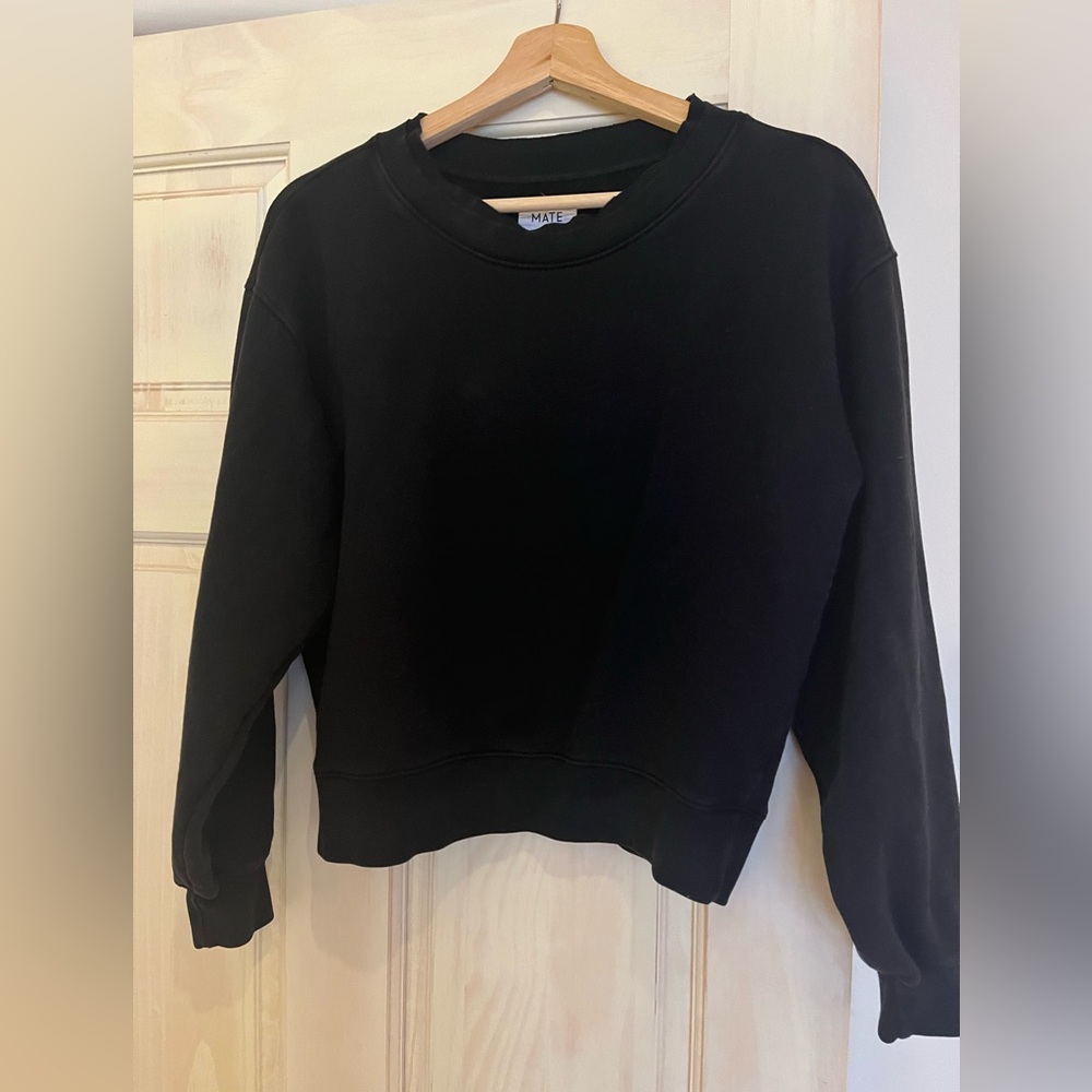 MATE organic fleece raw neckline sweatshirt